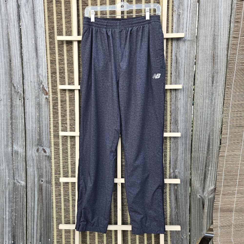 New Balance Gray Men's Lined Joggers with Zip Ankles L